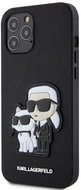 Karl Lagerfeld PU Saffiano Karl and Choupette Back Cover for iPhone 12/12 Pro Black - Phone Cover