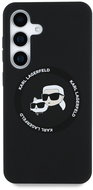 Karl Lagerfeld Liquid Silicone K&CH Heads MagSafe Back Cover for Samsung Galaxy S25 Black - Phone Cover