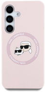 Karl Lagerfeld Liquid Silicone K&CH Heads MagSafe Back Cover for Samsung Galaxy S25 Pink - Phone Cover