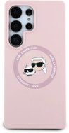 Karl Lagerfeld Liquid Silicone K&CH Heads MagSafe Back Cover for Samsung Galaxy S25 Ultra Pink - Phone Cover