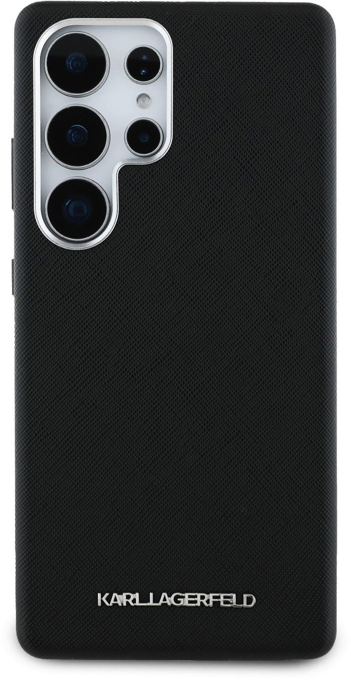 Karl Lagerfeld PU Saffiano Metal Logo and Frame Samsung Galaxy S25 Ultra fekete tok