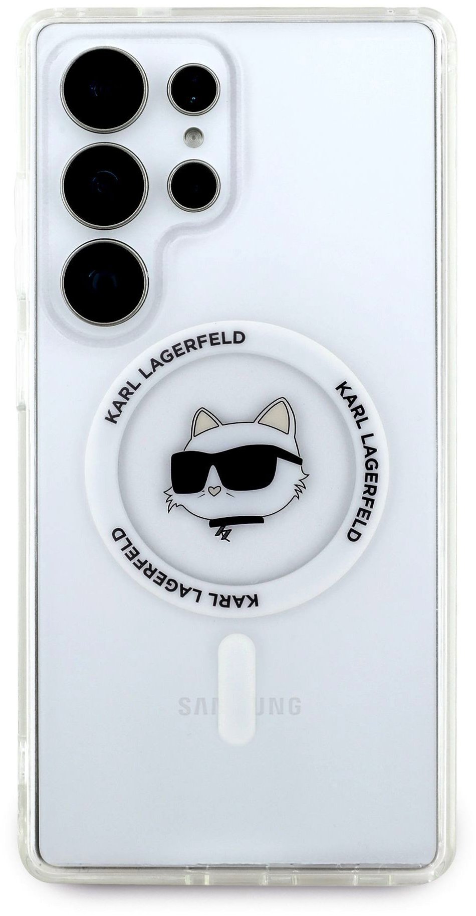 Karl Lagerfeld IML Choupette Head Samsung Galaxy S25 Ultra átlátszó MagSafe tok