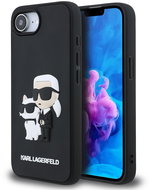Karl Lagerfeld 3D Rubber Karl and Choupette Back Cover for iPhone 16e/17e Black - Phone Cover