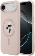 Karl Lagerfeld Liquid Silicone Karl and Choupette MagSafe Back Cover for iPhone Air Pink - Phone Cover