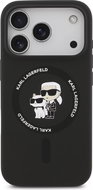 Karl Lagerfeld Liquid Silicone Karl and Choupette MagSafe Back Cover for iPhone Air Black - Phone Cover