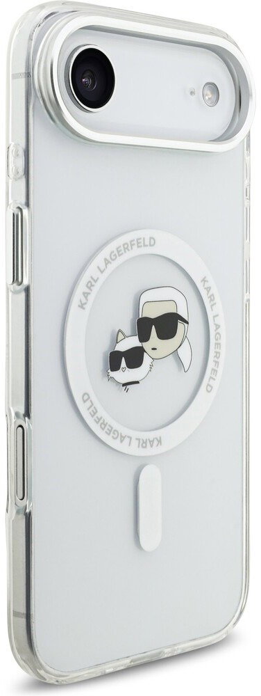 Karl Lagerfeld IML K&CH Heads Metal Frame iPhone Air átlátszó MagSafe tok