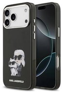 Karl Lagerfeld IML Aquarelle Karl and Choupette Zadní Kryt pro iPhone 17 Pro Max Black - Kryt na mobil