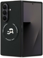 Karl Lagerfeld PU Karl and Choupette Heads Magnetic Back Cover for Samsung Galaxy Z Fold 7 Black - Phone Cover