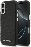 Karl Lagerfeld Grained PU Repeated Logo MagSafe Back Cover for iPhone 17 Black - Phone Cover