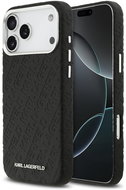 Karl Lagerfeld Grained PU Repeated Logo MagSafe Back Cover for iPhone 17 Pro Max Black - Phone Cover