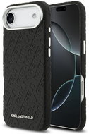 Karl Lagerfeld Grained PU Repeated Logo MagSafe Back Cover for iPhone Air Black - Phone Cover