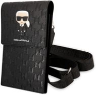 Karl Lagerfeld Monogram Ikonik Wallet Phone Bag Black - Phone Case