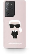 Karl Lagerfeld Iconic Full Body szilikon tok Samsung Galaxy S21 Ultra-hoz, rózsaszín - Telefon tok