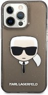 Karl Lagerfeld TPU Full Glitter Karl Head Apple iPhone 13 Pro fekete tok - Telefon tok