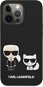 Karl Lagerfeld and Choupette Liquid Silicone Cover für Apple iPhone 13 Pro Max - Schwarz - Handyhülle