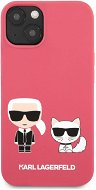 Karl Lagerfeld and Choupette Liquid Silicone Cover für Apple iPhone 13 - Rot - Handyhülle