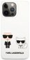 Karl Lagerfeld and Choupette Liquid Silicone Cover für Apple iPhone 13 Pro Max - Weiß - Handyhülle
