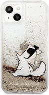 Karl Lagerfeld Liquid Glitter Choupette Eat Cover for Apple iPhone 13 mini, Gold - Phone Cover