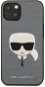 Karl Lagerfeld PU Saffiano Karl Head Cover for Apple iPhone 13, Silver - Phone Cover