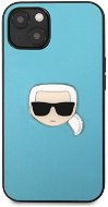 Karl Lagerfeld PU Leather Karl Head Cover für Apple iPhone 13 - Blau - Handyhülle