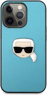 Karl Lagerfeld PU Leather Karl Head Cover for Apple iPhone 13 Pro Max, Blue - Phone Cover