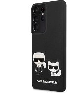 Karl Lagerfeld PU Karl &Choupette tok Samsung Galaxy S21 Ultra-hoz, fekete - Telefon tok