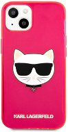 Karl Lagerfeld TPU Choupette Head Apple iPhone 13 mini Fluo Pink tok - Telefon tok