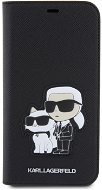 Karl Lagerfeld PU Saffiano Karl uad Choupette NFT Book Case für iPhone 12/12 Pro Black - Handyhülle