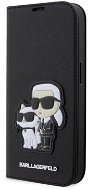Karl Lagerfeld PU Saffiano Karl and Choupette NFT Book Pouzdro pro iPhone 13 Pro Max Black - Phone Case
