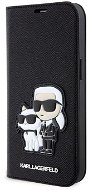 Karl Lagerfeld PU Saffiano Karl and Choupette NFT Book Case für iPhone 14 Black - Handyhülle