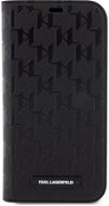 Karl Lagerfeld Saffiano Monogram Book Case für iPhone 12/12 Pro Black - Handyhülle