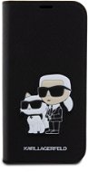 Karl Lagerfeld PU Saffiano Karl and Choupette NFT Book iPhone 15 fekete tok - Mobiltelefon tok