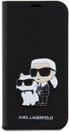 Karl Lagerfeld PU Saffiano Karl and Choupette NFT Book Handyhülle für iPhone 15 Pro Schwarz - Handyhülle
