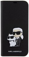 Karl Lagerfeld PU Saffiano Karl and Choupette NFT Book Handyhülle für iPhone 15 Pro Max Schwarz - Handyhülle