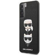 Karl Lagerfeld Saffiano K&C Heads borítás Samsung Galaxy S21  készülékhez fekete - Telefon tok