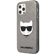 Karl Lagerfeld Choupette Head Glitter Cover for Apple iPhone 12/12 Pro, Black - Phone Cover