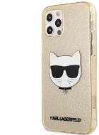 Karl Lagerfeld Choupette Head Glitter Cover for Apple iPhone 12 Pro, Max Gold - Phone Cover