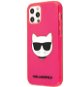 Karl Lagerfeld TPU Choupette Head Kryt für Apple iPhone 12/12 Pro Fluo Pink - Handyhülle
