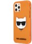 Karl Lagerfeld TPU Choupette Head Apple iPhone 12/12 Pro Fluo Orange tok - Telefon tok