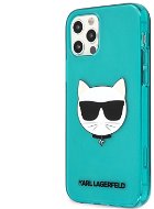 Karl Lagerfeld TPU Choupette Head Apple iPhone 12 Pro Max Fluo Blue tok - Telefon tok