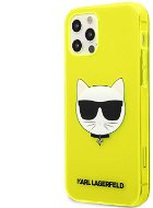 Karl Lagerfeld TPU Choupette Head Apple iPhone 12 Pro Max Fluo Yellow tok - Telefon tok