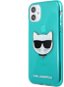 Karl Lagerfeld TPU Choupette Head Apple iPhone 11 Fluo Blue tok - Telefon tok