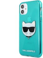 Karl Lagerfeld TPU Choupette Head Kryt na Apple iPhone 11 Fluo Blue - Kryt na mobil