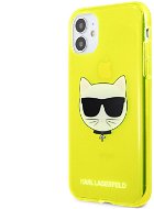 Karl Lagerfeld TPU Choupette Head Apple iPhone 11 Fluo Yellow tok - Telefon tok