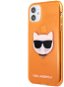 Karl Lagerfeld TPU Choupette Head Kryt für Apple iPhone 11 Fluo Orange - Handyhülle