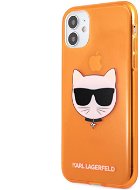 Karl Lagerfeld TPU Choupette Head tok Apple iPhone 11 készülékhez - fluo narancsszín - Telefon tok