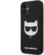 Karl Lagerfeld Choupette Head Silikónový Kryt pre Apple iPhone 12 mini Black - Kryt na mobil