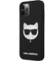 Karl Lagerfeld Choupette Head Apple iPhone 12 Pro Max fekete szilikon tok - Telefon tok