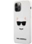 Karl Lagerfeld Choupette Head Apple iPhone 12 Pro Max fehér szilikon tok - Telefon tok
