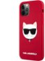 Karl Lagerfeld Choupette Head Apple iPhone 12 Pro Max piros szilikon tok - Telefon tok